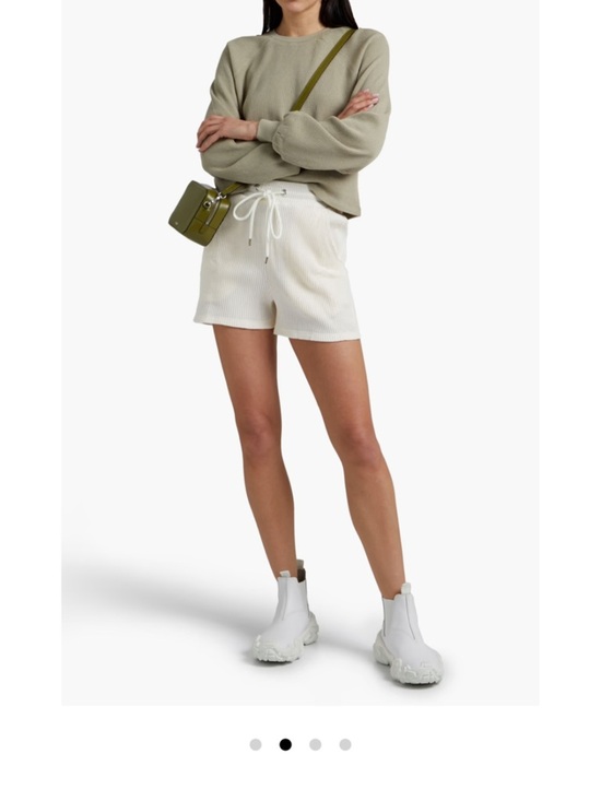 The Range Pants - THE RANGE Waffle knit cotton blend shorts Ecru Cream Sz XS NEW